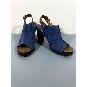 Sofft Womens Cidra in Denim Slingback Heels Size 9 M